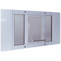 Ideal Pet Products Aluminum Sash Pet Door Extra Large White 1.75" x 20.63" x 27"
