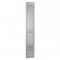 Ideal Pet Products Vinyl Modular Pet Patio Door Medium White 2.5" x 14" x 80"