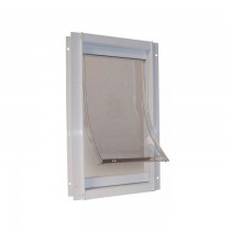 Ideal Pet Products Deluxe Aluminum Pet Door Medium White 2.12" x 9.94" x 15"