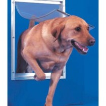 Ideal Pet Products Deluxe Aluminum Pet Door Extra Large White 2.12" x 12.81" x 18.75"