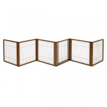 Richell Convertible Elite Pet Gate 6-Panel Autumn Matte 197.5" x .8" x 31.5" - R94171