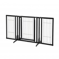 Richell Premium Plus Freestanding Pet Gate Black 34"-63" x 20.5"-26" x 32"