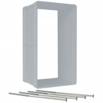 Ideal Pet Products Ruff-Weather Wall Kit Small Gray 1.5" x 5.5" x 9.25"